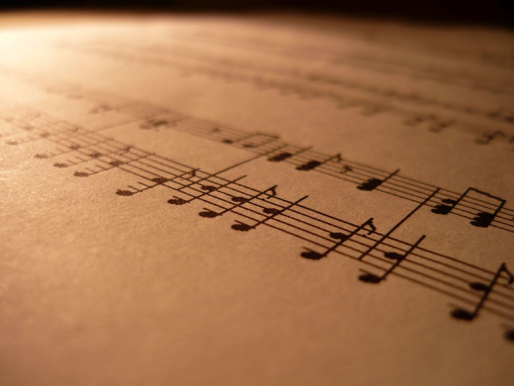 sheet music, musical note, music, text, handwriting