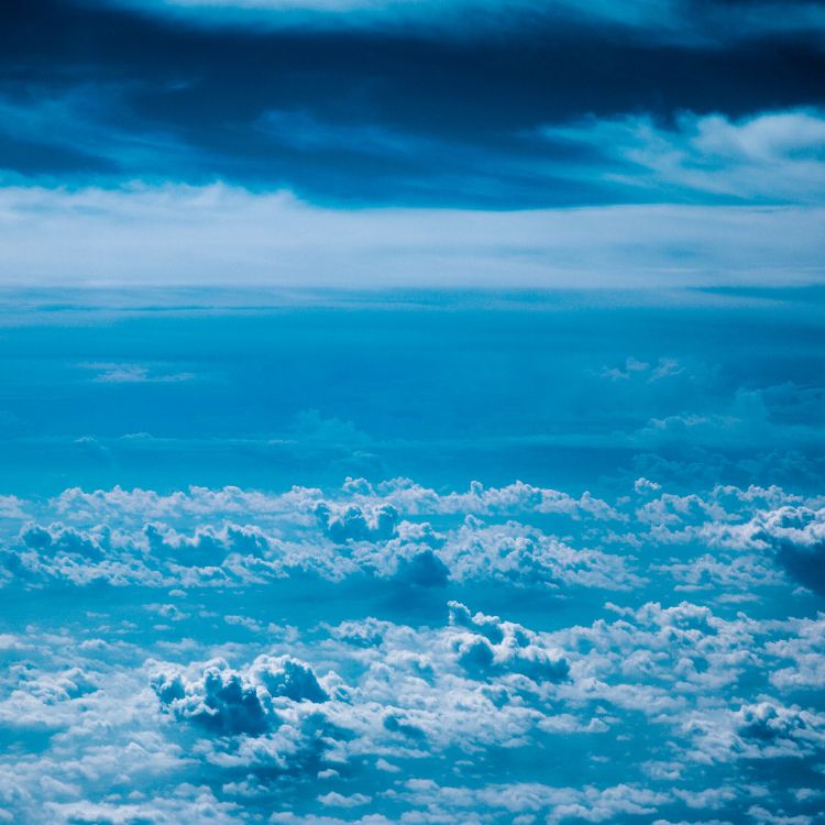 Nuages Blancs et Ciel Bleu. Wallpaper in 3415x3415 Resolution