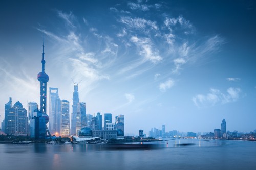 Image city skyline under blue sky during daytime