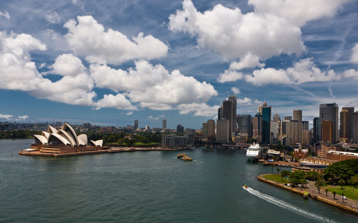 悉尼歌剧院, 城市景观, 天际线, 城市, 悉尼海港大桥 壁纸 2560x1600 允许