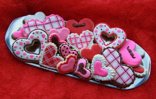 Image Cookie, valentines day, Pastry, heart, pink