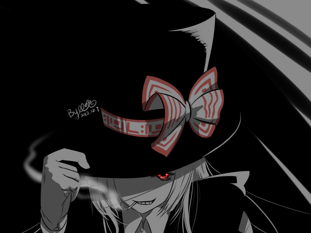 Illustration de Monstre Noir et Rouge. Wallpaper in 2592x1944 Resolution