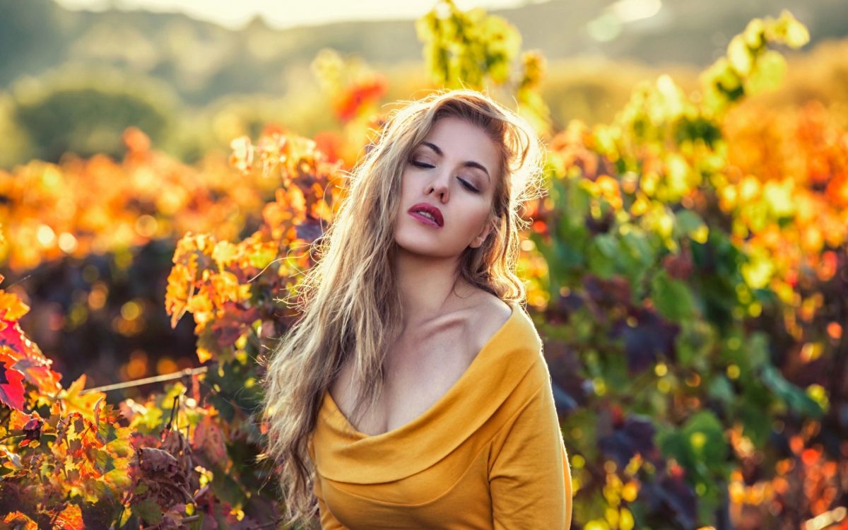 Schönheit, Modell, Herbst, Gesicht, Haar. Wallpaper in 1920x1200 Resolution