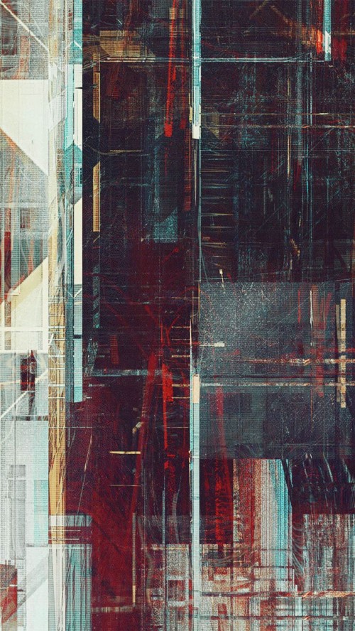 Image art, modern art, contemporary art, smartphone, red