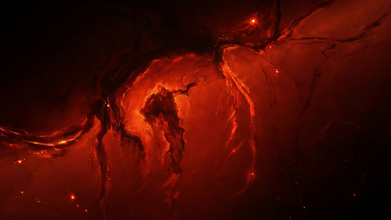 Peinture Abstraite Rouge et Noire. Wallpaper in 5120x2880 Resolution