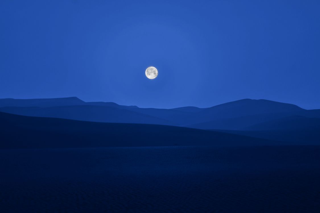 Naturaleza, Ambiente, Luna, Azul, Montaña. Wallpaper in 6000x4000 Resolution