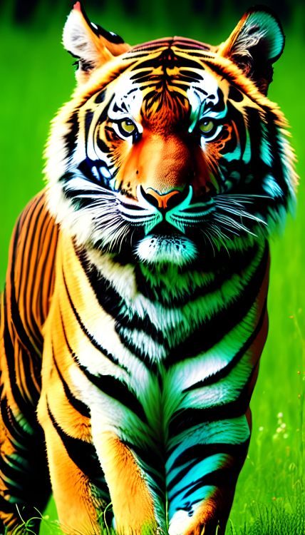 Bengal Tiger, Sibirischer Tiger, Visual Arts, Bengal, Tiger. Wallpaper in 2048x3584 Resolution