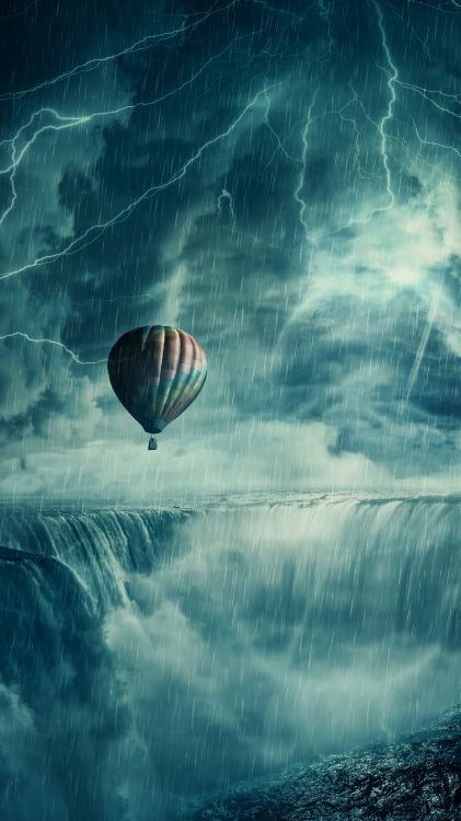 tropical cyclone, storm, aerostat, hot air ballooning, atmosphere