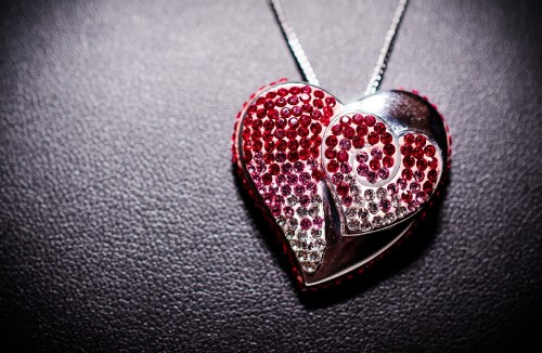 Image jewellery, pendant, heart, necklace, red