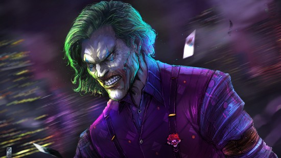 Image joker digital art, heath ledger, digital art, joker, art