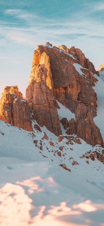 Ios 16, Neige, Paysage Naturel, Highland, Pente. Wallpaper in 1290x2796 Resolution