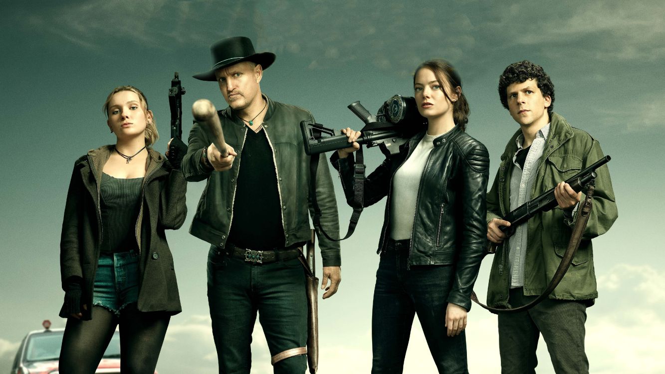 Ruben Fleischer, Emma Stone, Woody Harrelson, Zombieland 2 Doppelhahn, Zombieland. Wallpaper in 5120x2880 Resolution