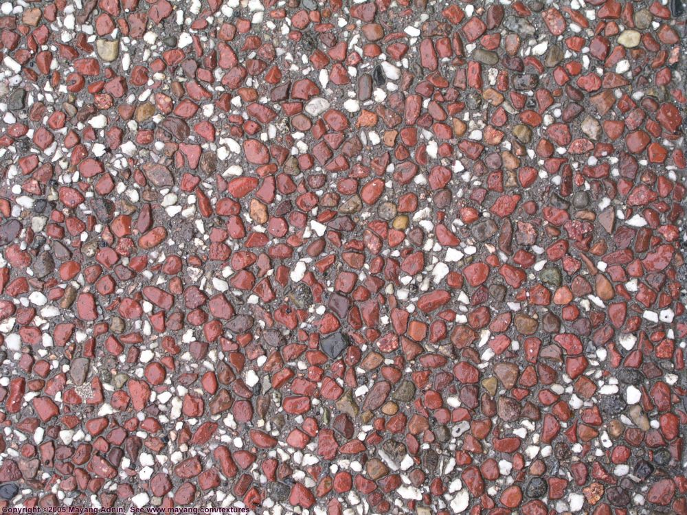 red and white stones on ground