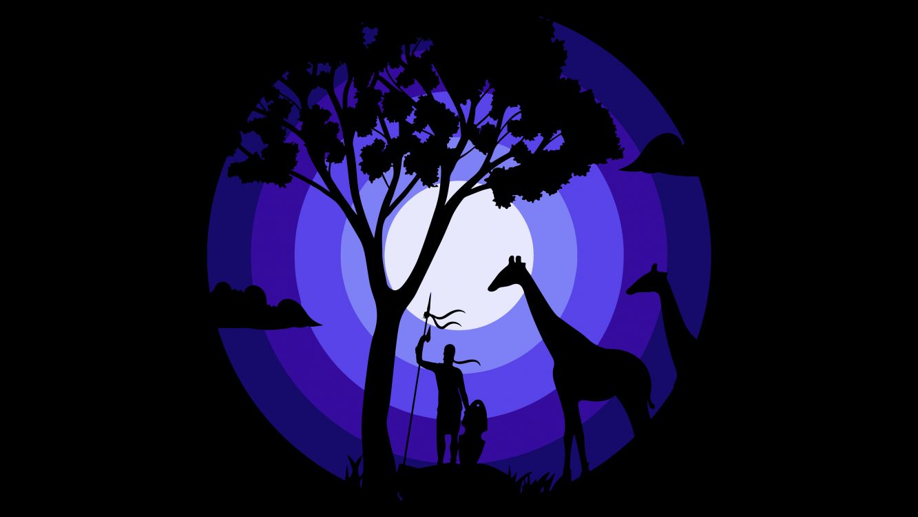 Amoled, Kunstwerk, Design, Branch, Silhouette. Wallpaper in 3840x2160 Resolution