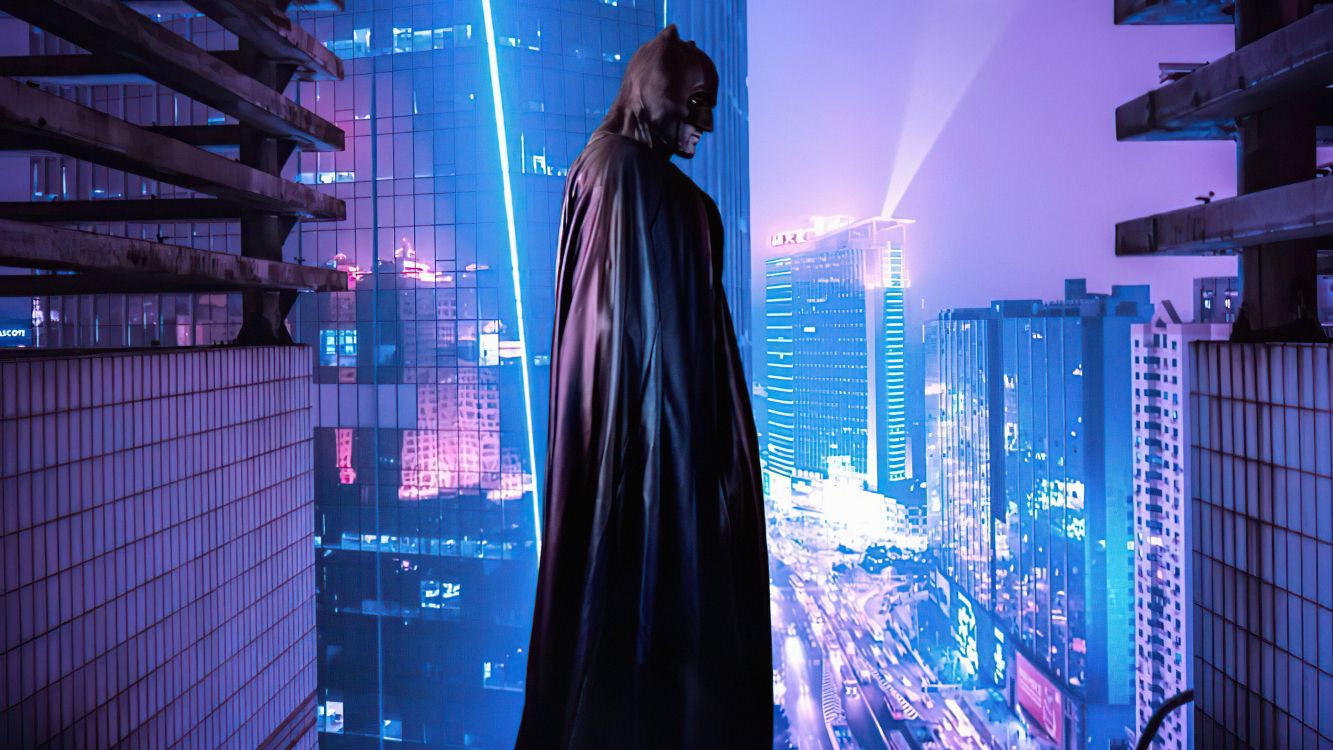 Batman, Light, Building, World, Blue. Wallpaper in 3840x2160 Resolution