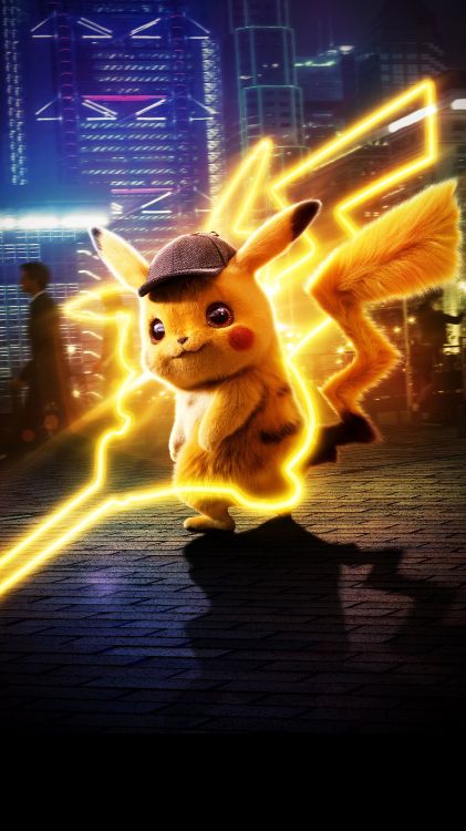 Pokemon Pikachu, Detective Pikachu, Ash Ketchum, Ashs Pikachu, Pokmon IR. Wallpaper in 2160x3840 Resolution