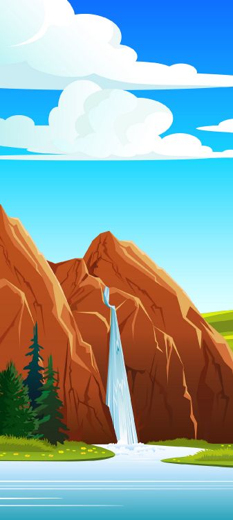 Illustration, Zeichnung, Malerei, Stock Illustration, Cloud. Wallpaper in 1080x2400 Resolution