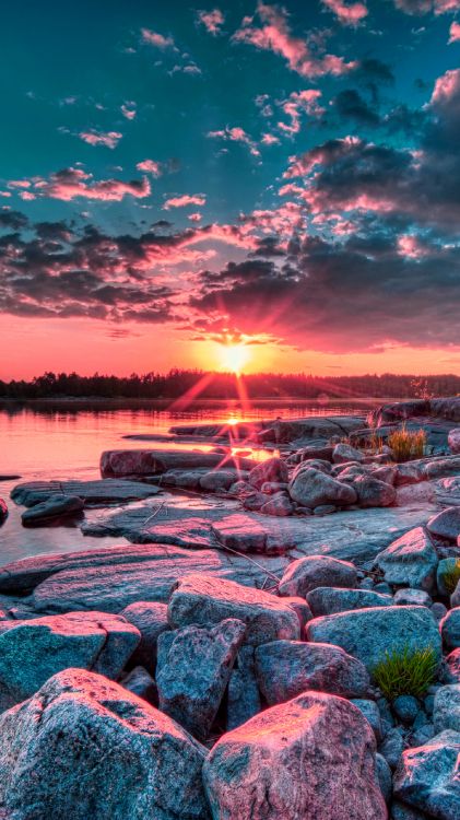 landscape, zid, paper, sunset, cloud