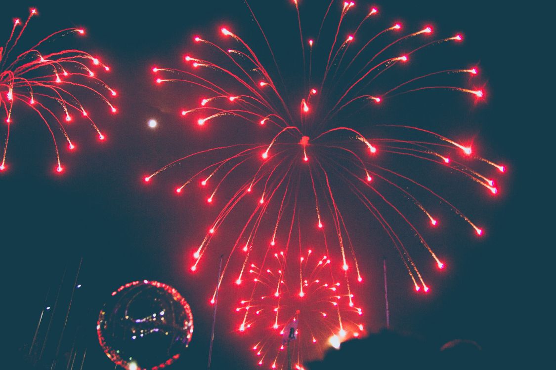 Feuerwerk, Neue Jahre Tag, Mitternacht, Pink, Diwali. Wallpaper in 5184x3456 Resolution