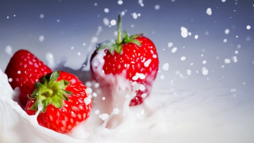 Image red strawberry on white background