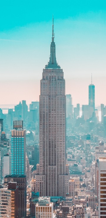 Image aerial view of city buildings during daytime