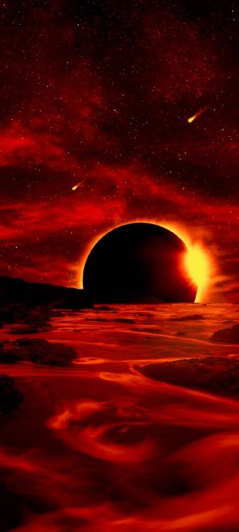 Luz, Arte, Ambiente, Paisaje Natural, Afterglow. Wallpaper in 1080x2400 Resolution