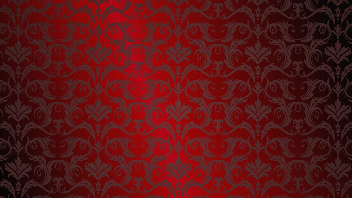 red and white floral textile