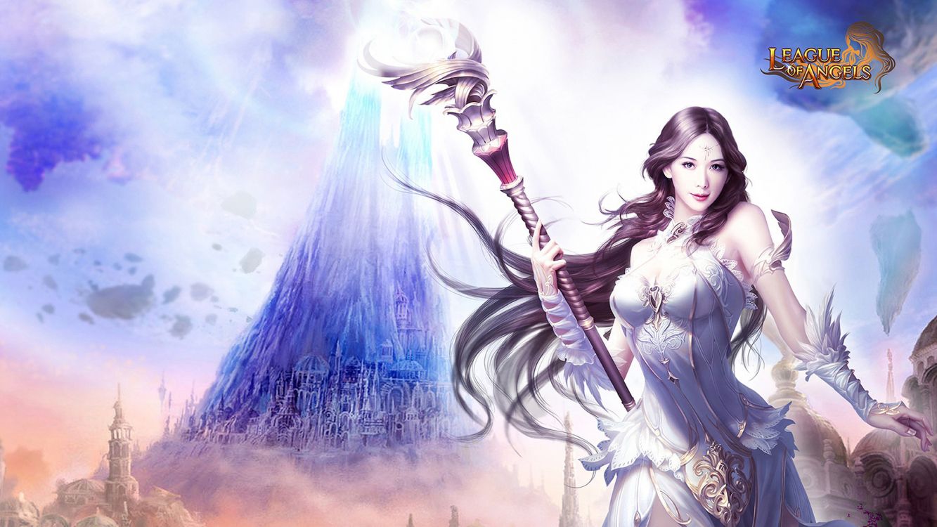 Femme en Robe Noire et Blanche Tenant L'illustration de L'épée. Wallpaper in 2133x1200 Resolution