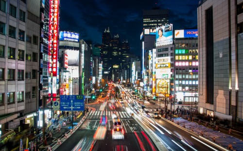 Image time lapse photography of city during night time