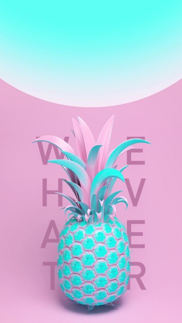 Image pineapple, azure, purple, fruit, terrestrial plant