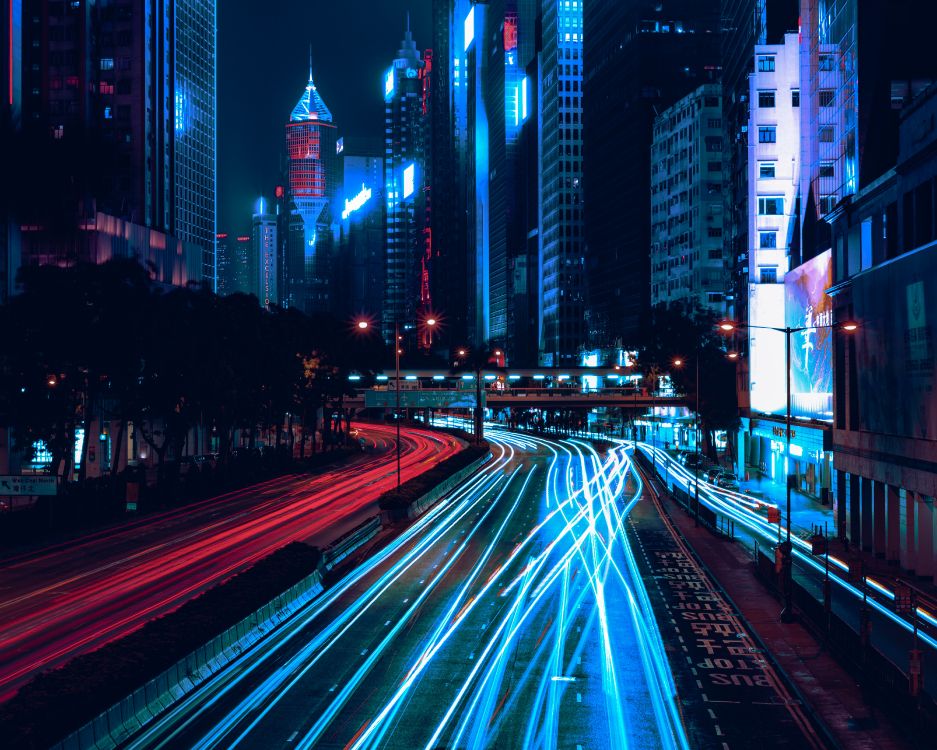 Fotografía de Lapso de Tiempo de Automóviles en la Carretera Durante la Noche. Wallpaper in 4957x3966 Resolution