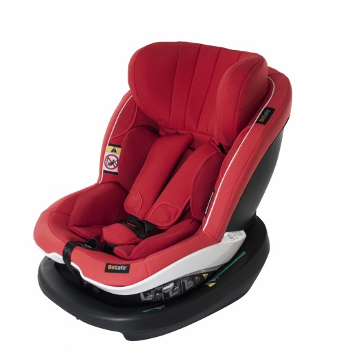 Image red and white car seat