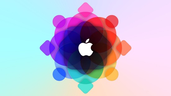 Image red and yellow apple logo