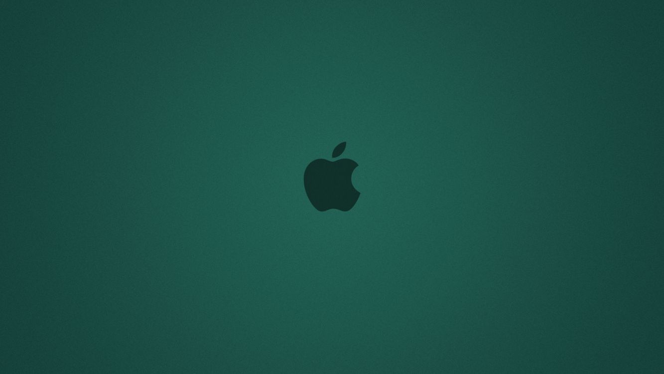 Apfellogo Auf Grünem Hintergrund. Wallpaper in 2560x1440 Resolution