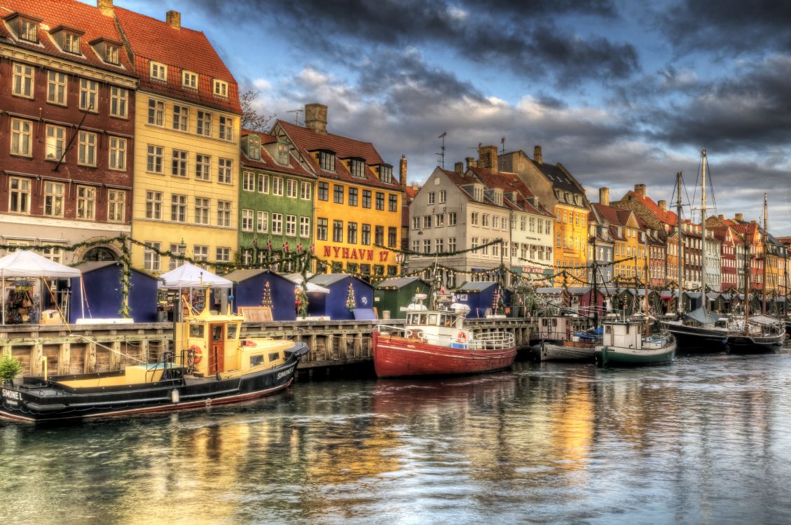 哥本哈根, 水运, 人体内的水, 反射, 运河 壁纸 5873x3900 允许