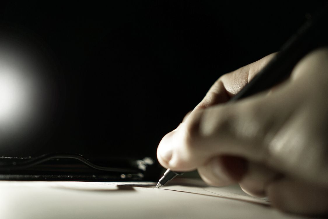 Person Writing on White Paper. Wallpaper in 6000x4000 Resolution
