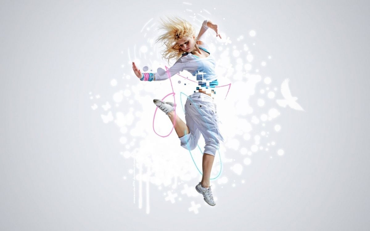 ballet, white, jumping, illustration, fun