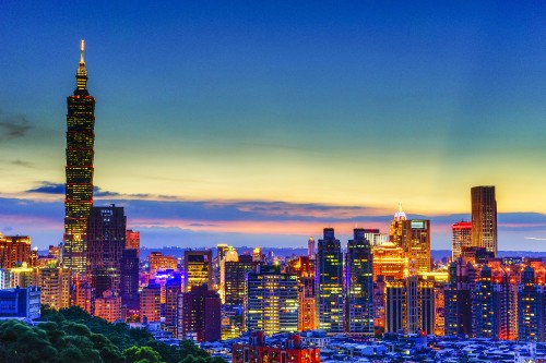 Image city skyline during night time