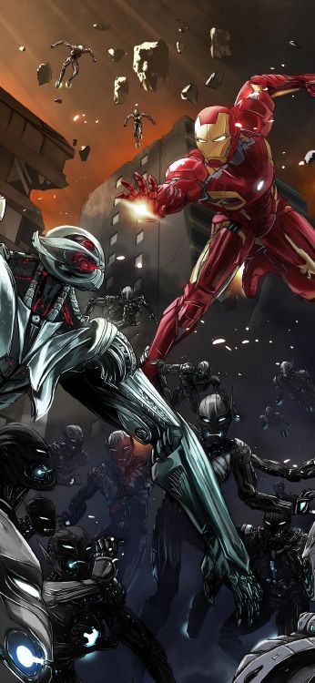 Superhelden, Motorrad-Zubehör, Cartoon, Kunst, Poster. Wallpaper in 1080x2340 Resolution