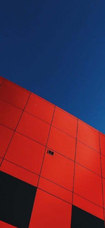 Image architecture, red, orange, composite material, symmetry