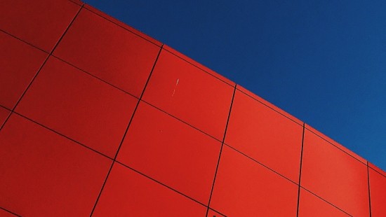 Image architecture, red, orange, composite material, symmetry