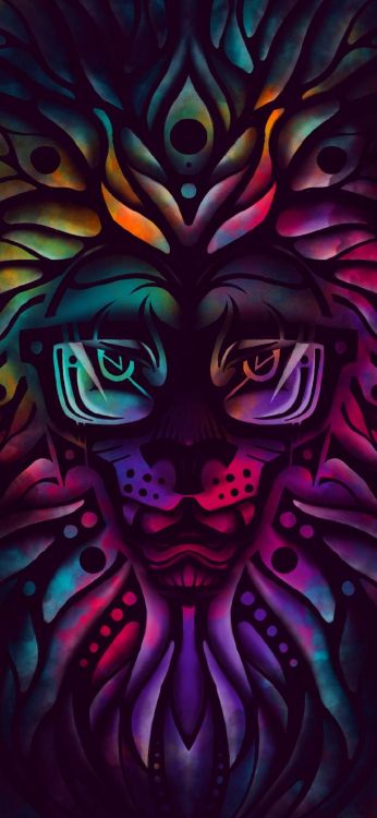 L'art Psychédélique, Sonnerie, Purple, Art, Cartoon. Wallpaper in 1080x2340 Resolution