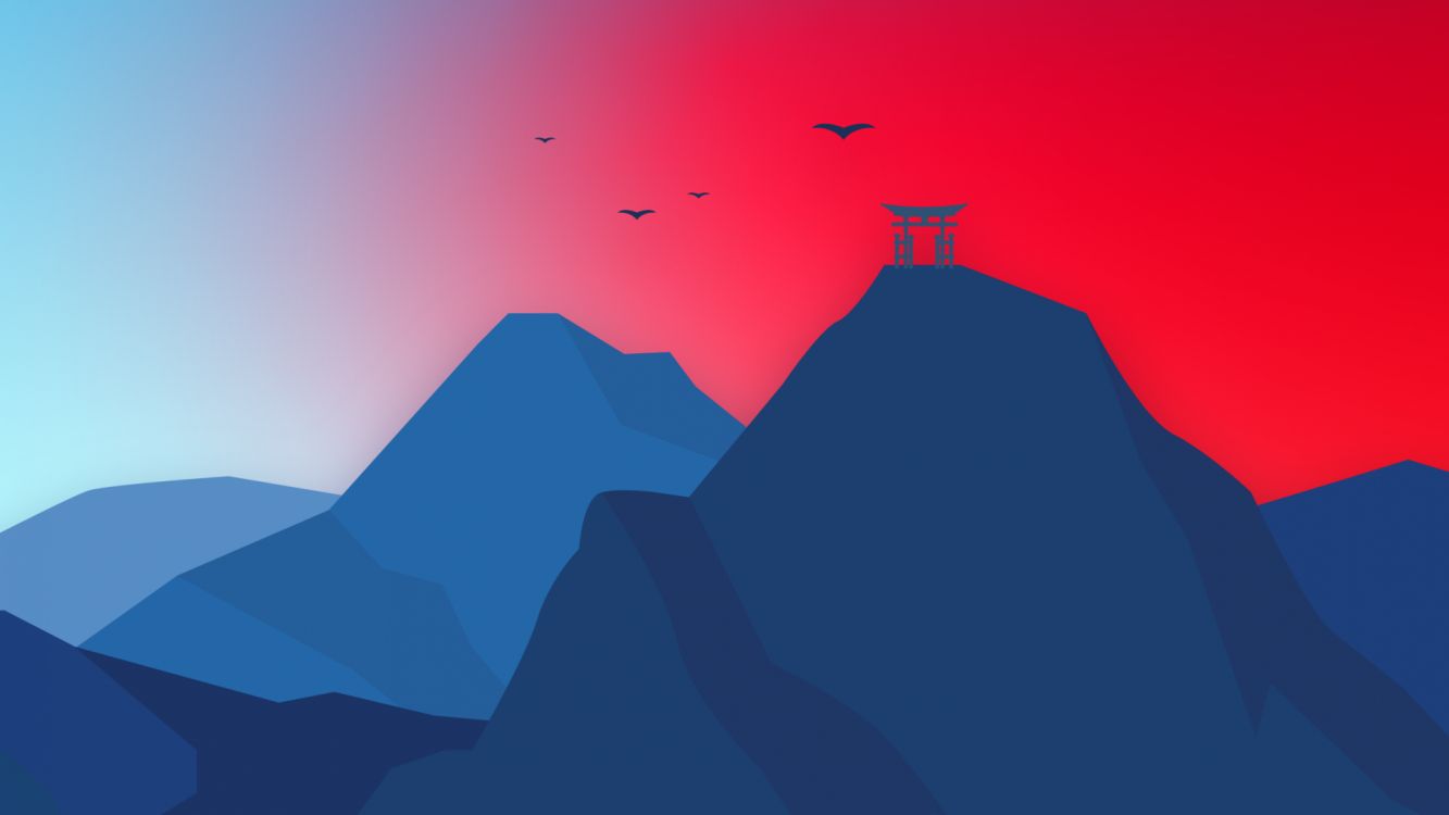 Atmosphère, Oiseau, Pente, Colline, Horizon. Wallpaper in 1920x1080 Resolution