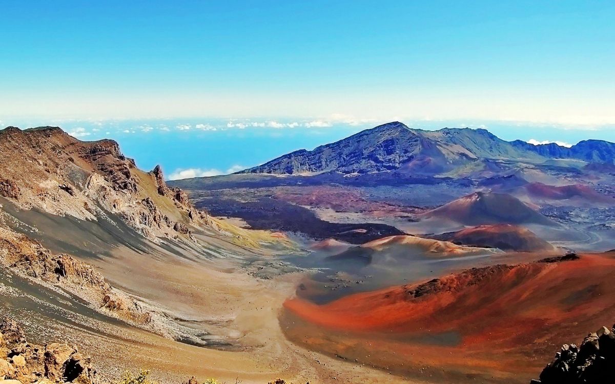 哈雷卡拉的火山口, Haleakal, 公园, 多山的地貌, 山脉 壁纸 2880x1800 允许