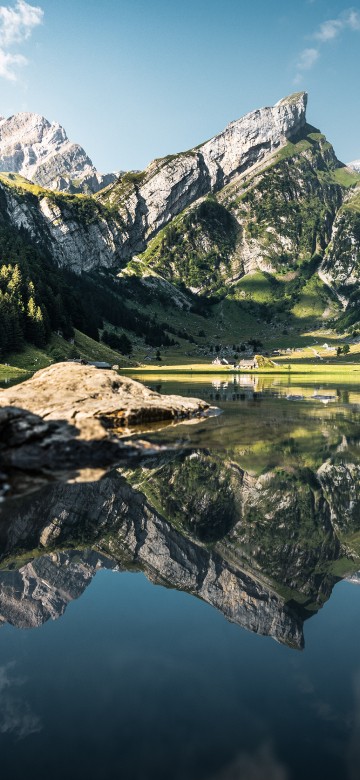 Image seealpsee, appenzell alps, water, cloud, water resources