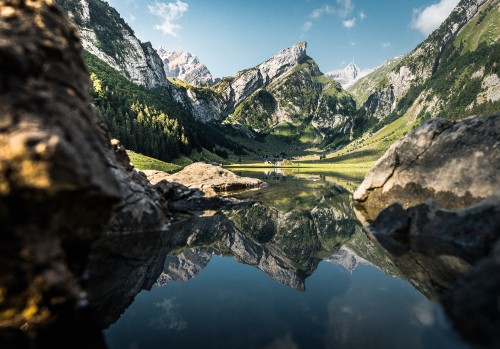 Image seealpsee, appenzell alps, water, cloud, water resources