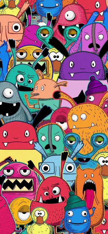 Cartoon, Arts Visuels, Conception, Affiche, Green. Wallpaper in 1407x3045 Resolution