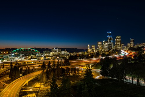 Image city lights during night time