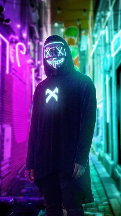 Mascarilla, Disfraz de Halloween, Morado, Manga, Violeta. Wallpaper in 1620x2880 Resolution