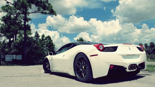 Image white porsche 911 on road under white clouds and blue sky during daytime